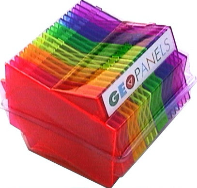 Geoshapes Rectangle Panels Crystal Fluoro Pack 36pcs