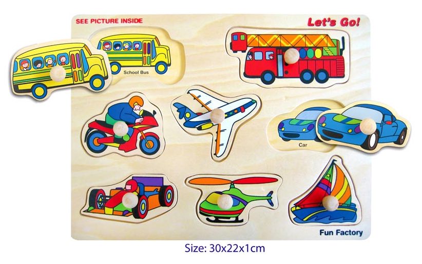 Let's Go Knobbed Puzzle 8pcs