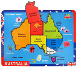 Australia Map Puzzle Raised