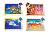 Large Sea Creatures Puzzles and Posters Set 8pcs