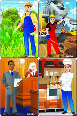 Multicultural Occupations Jigsaw Puzzles - Set of 4
