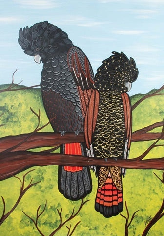 Red-Tail Black Cockatoo A3 Puzzle 96pcs