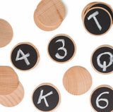 Create and Play Wooden Blackboard Discs 20pcs