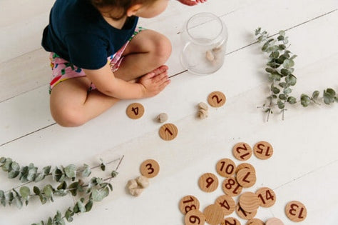 Wooden Tactile Numbers Game 40pcs