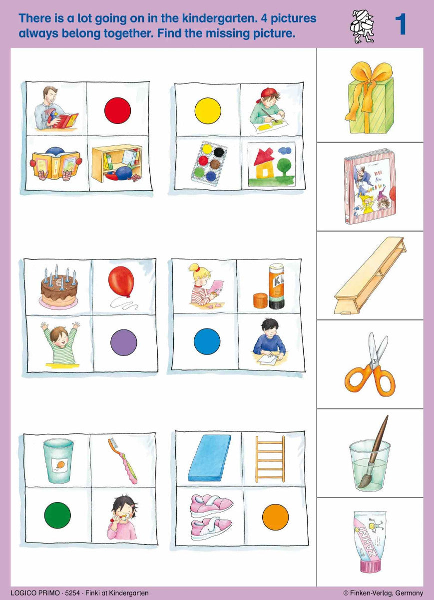 Logico PRIMO Starter Set - Games Board and 3 Sets of 16 Double-Sided Self-Correcting Cards (3yrs+)