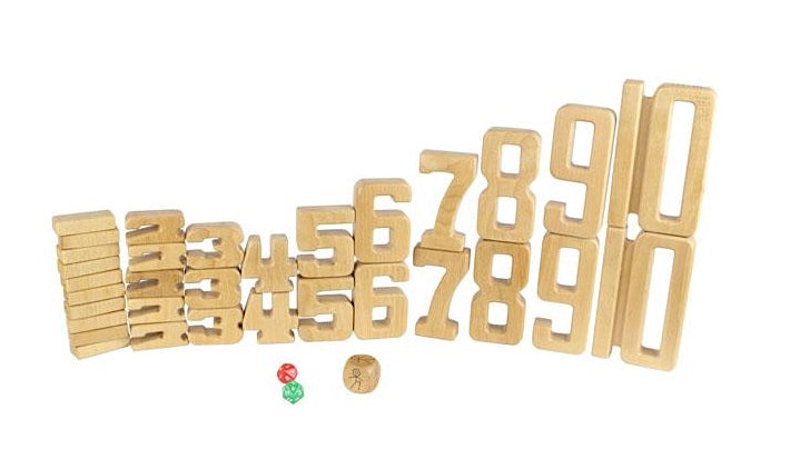 Wooden Unit Number Blocks Set 32pcs