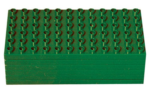 Coko Half Base Boards for Nursery Bricks and Alpha-Numeric Bricks 16cm x 8cm 6pcs