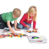 Pattern Blocks and Work Cards 1536pcs
