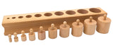 Beechwood Cylinder Blocks and Base Set