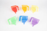 Large Translucent Coloured Funnels 6pcs