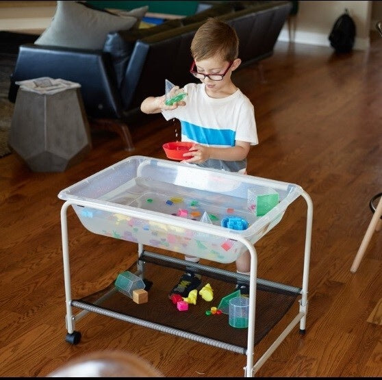 Foldaway Small Sand and Water Play Tray with Stand 58cmH