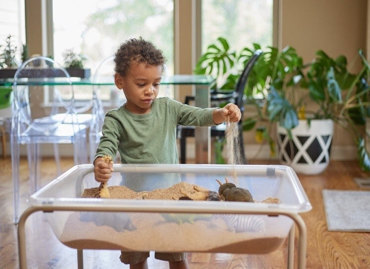 Foldaway Small Sand and Water Play Tray with Stand 58cmH