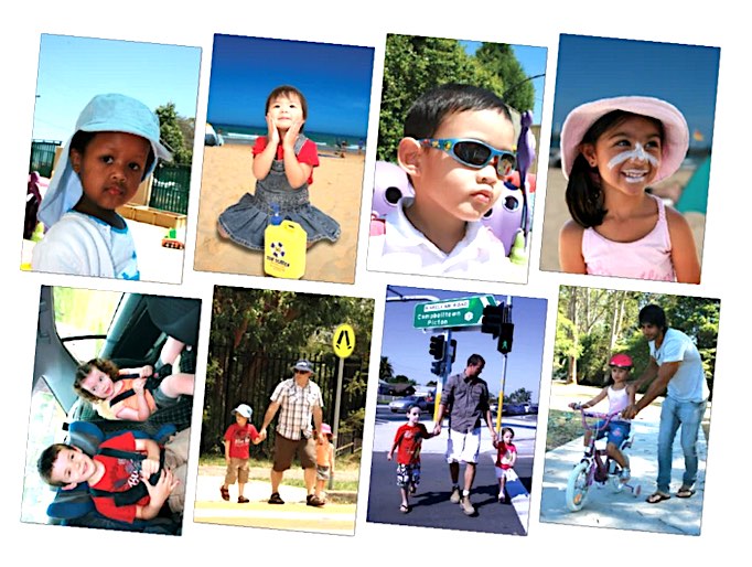 Sun Smart and Traffic Safe Posters Set of 8