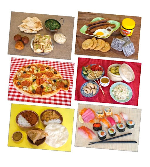 Food From the World Posters Set of 6