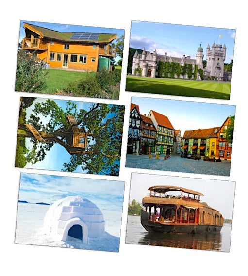 Houses of the World Posters Set of 6