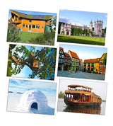 Houses of the World Posters Set of 6