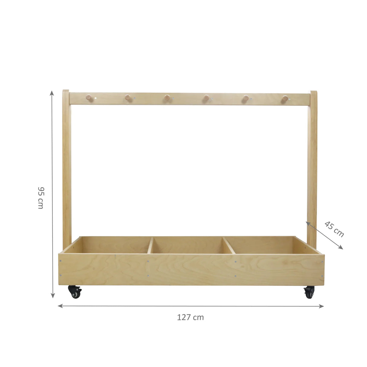 Dress Up Trolley Solid Birch