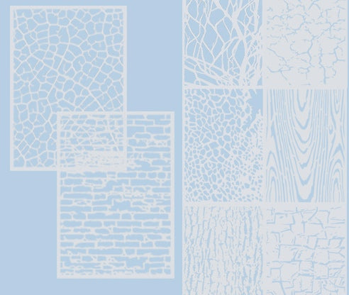 Stencil Texture Sheets 8pcs