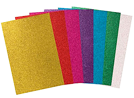Glitter Paper Assorted A4 20pcs
