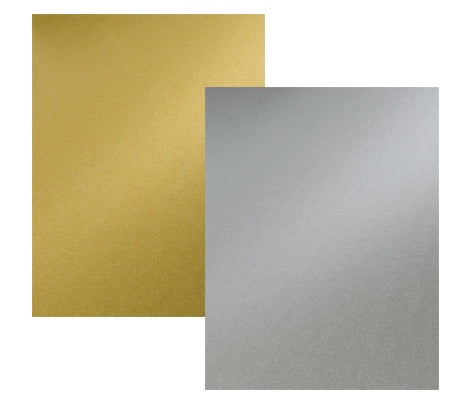 Metallic A4 Board Double-Sided Silver/Gold 240gsm 12pcs