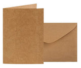 Kraft Card & Envelope 12cm x 17cm (folded) 20pcs