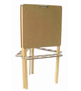 Three-Sided Wooden Easel 121cmH