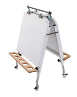 Adjustable Height Metal Double Sided Easel With Magnetic Whiteboards 60cmW x 60cmD x 72cm - 105cmH