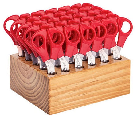 Wooden Scissor Block with 30 RH Utility Scissors