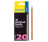 Budget Blacklead Pencils 4B 20pcs