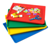 Coloured Flat Art Trays 4pcs