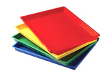 Coloured Flat Art Trays 4pcs