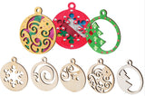 Wooden 2D Christmas Baubles 20pcs