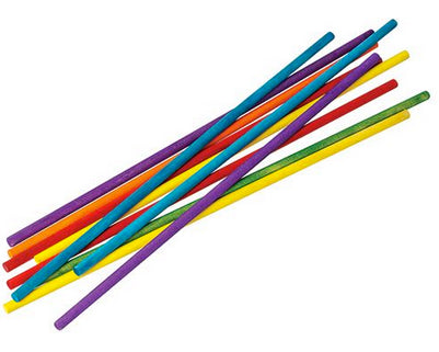 Wooden Coloured Dowels 30cmL x 10pcs
