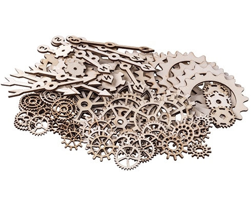 Wooden Gears, Cogs and Pointers 100pcs