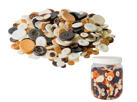 Bulk Buttons Assortment Natural Tones 600g