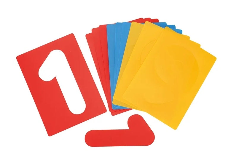 Numbers 0-9 Stencils and Tracers Set 20pcs