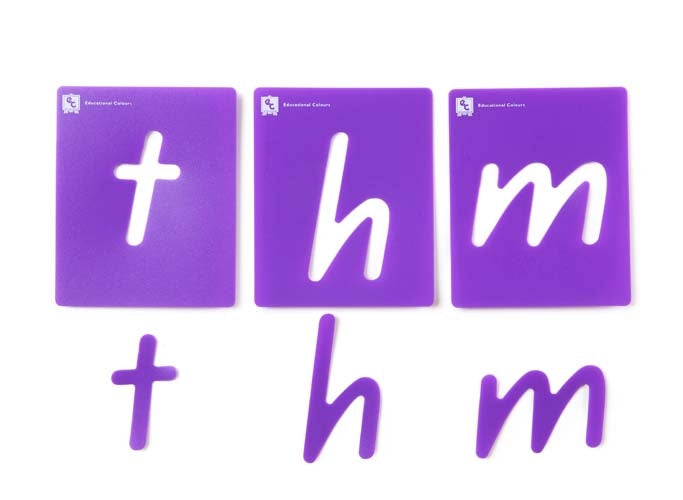 Alphabet Lower Case Stencils & Tracers Set 52pcs QLD