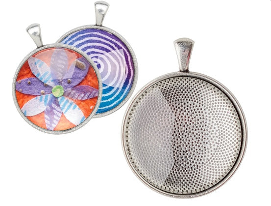 Pendant Cabochon Setting Silver 30pcs