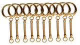 Key Chains Gold 10pcs