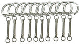 Key Chains Silver 10pcs