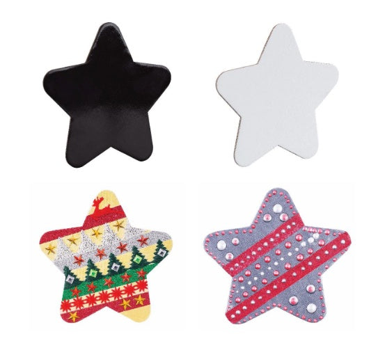 Magnetic Canvas Board Stars 15cm x 15cm 4pcs