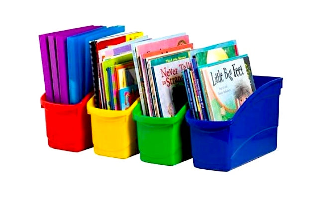 Book and Storage Tubs Set of 4