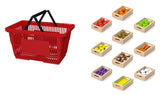 Shopping Basket With 70 Fruits & Vegies in Crates