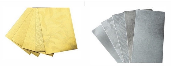 Gold and Silver Metallic Pattern Paper A4 Assorted Designs 80pcs