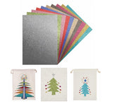 Iron-On Glitter Sheets 10 x A4 With 10 Calico Drawstring Bags