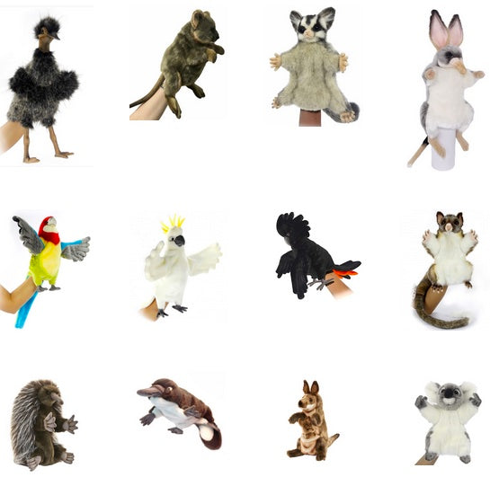 Realistic Animal Puppets Aussie Animals Full Body Puppet Set 12pcs – Edu-21