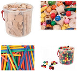 Wooden Parts Play Pack 1360pcs