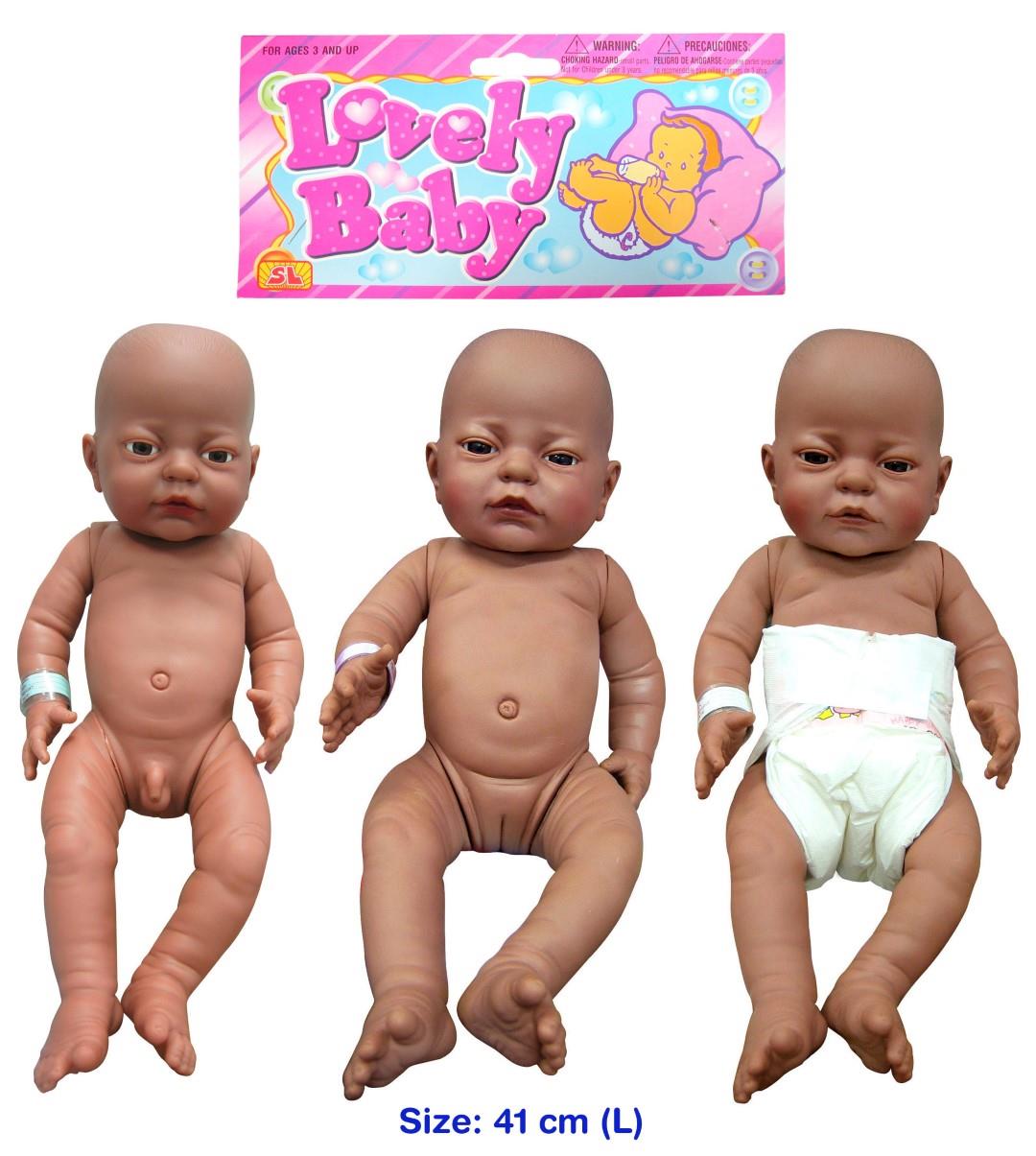 Realistic Newborn Doll - Dark Toned (Girl) 41cm