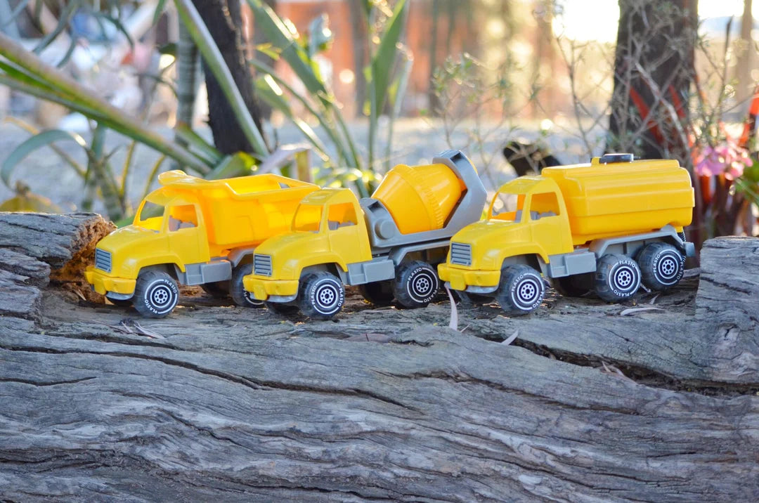 Plasto Petrol Tanker, Cement Mixer and Dumper Set 3pcs