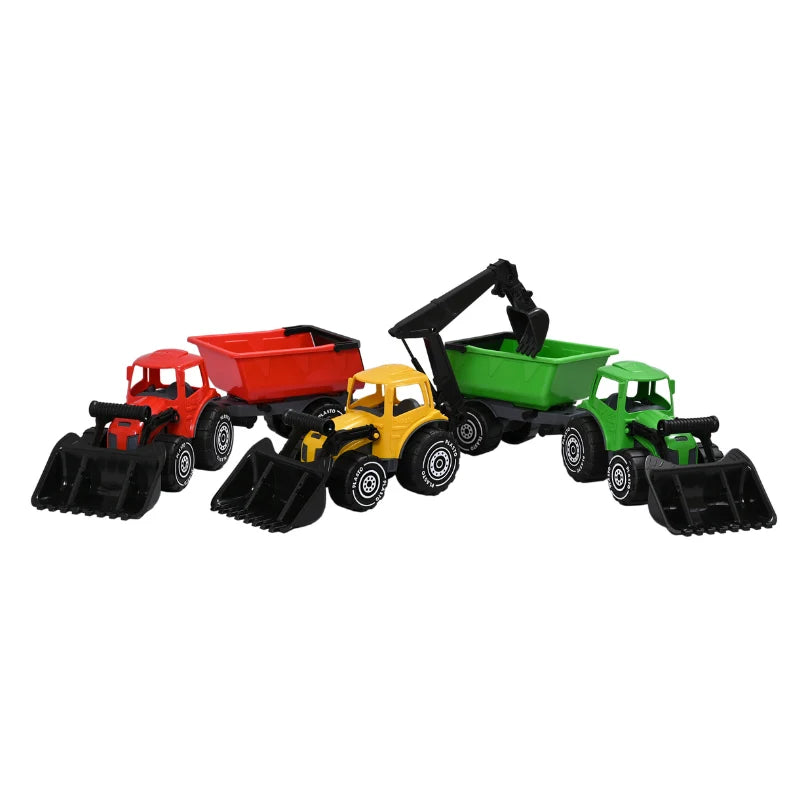 Plasto Tractor Set 3pc | Farm Vehicle Toys | Edu-21